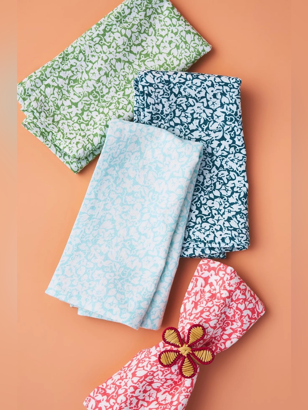 New🌟Anthropologie-Sarah Campbell Napkins, Set of 4
